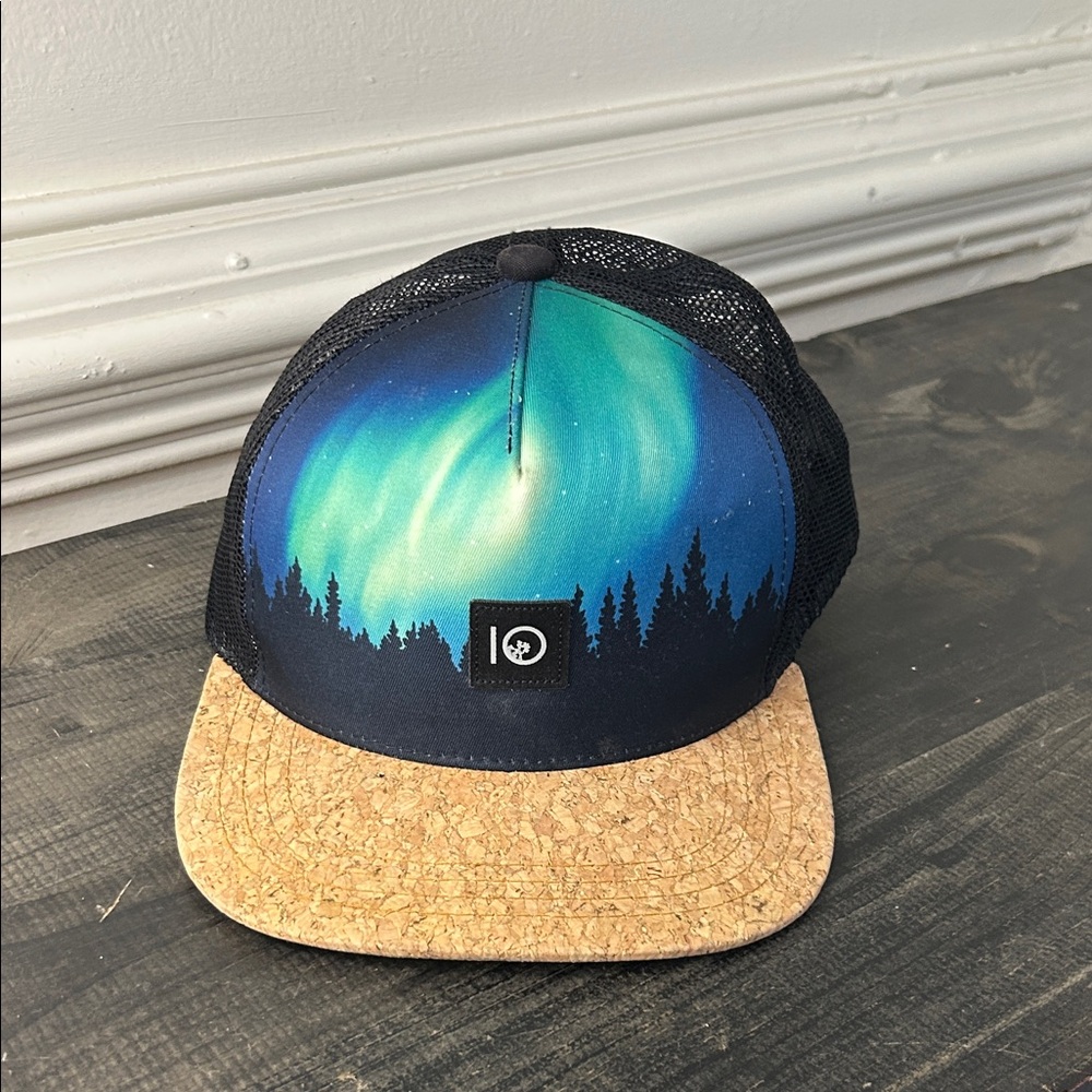 Northern Lights Trucker Hat - Blue and Black